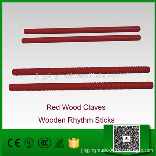 Red Wood Claves, Wooden Rhythm Sticks